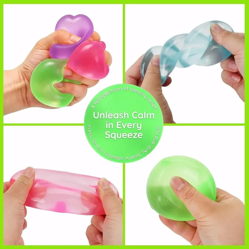 4 Glow in The Dark Stress Cubes.
